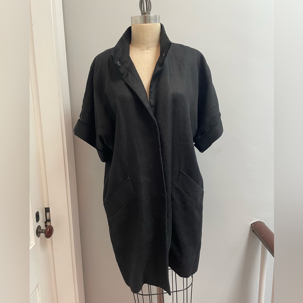 Emerson Fry Layering Jacket Black Linen